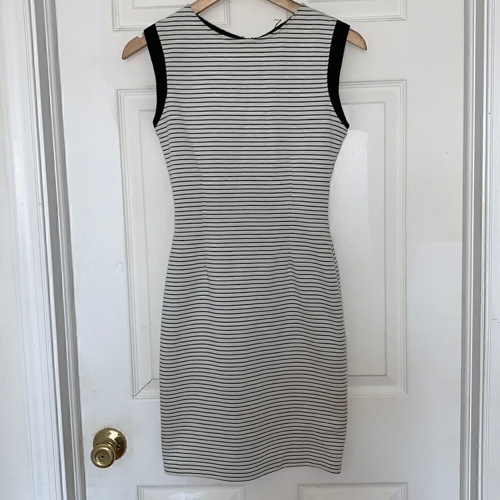 Aqua striped bodycon dress 